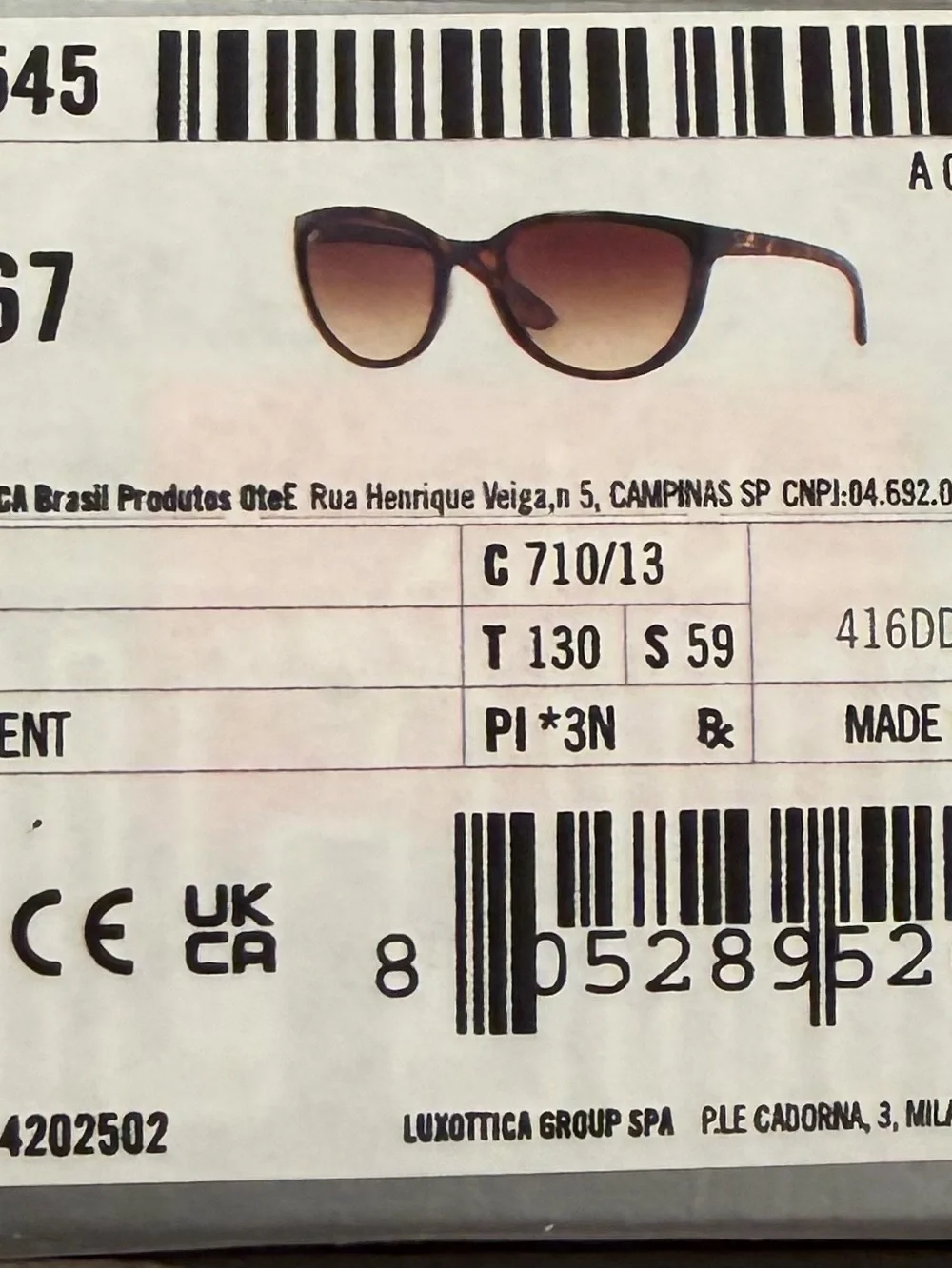 Ray-Ban Brown Tortoise Oversized Sunglasses